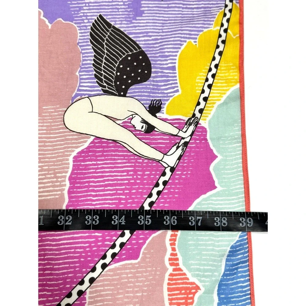 Inoui Editions Square 100 Yoga Multicolor Cotton Silk Whimsical Soft‎ Breathable